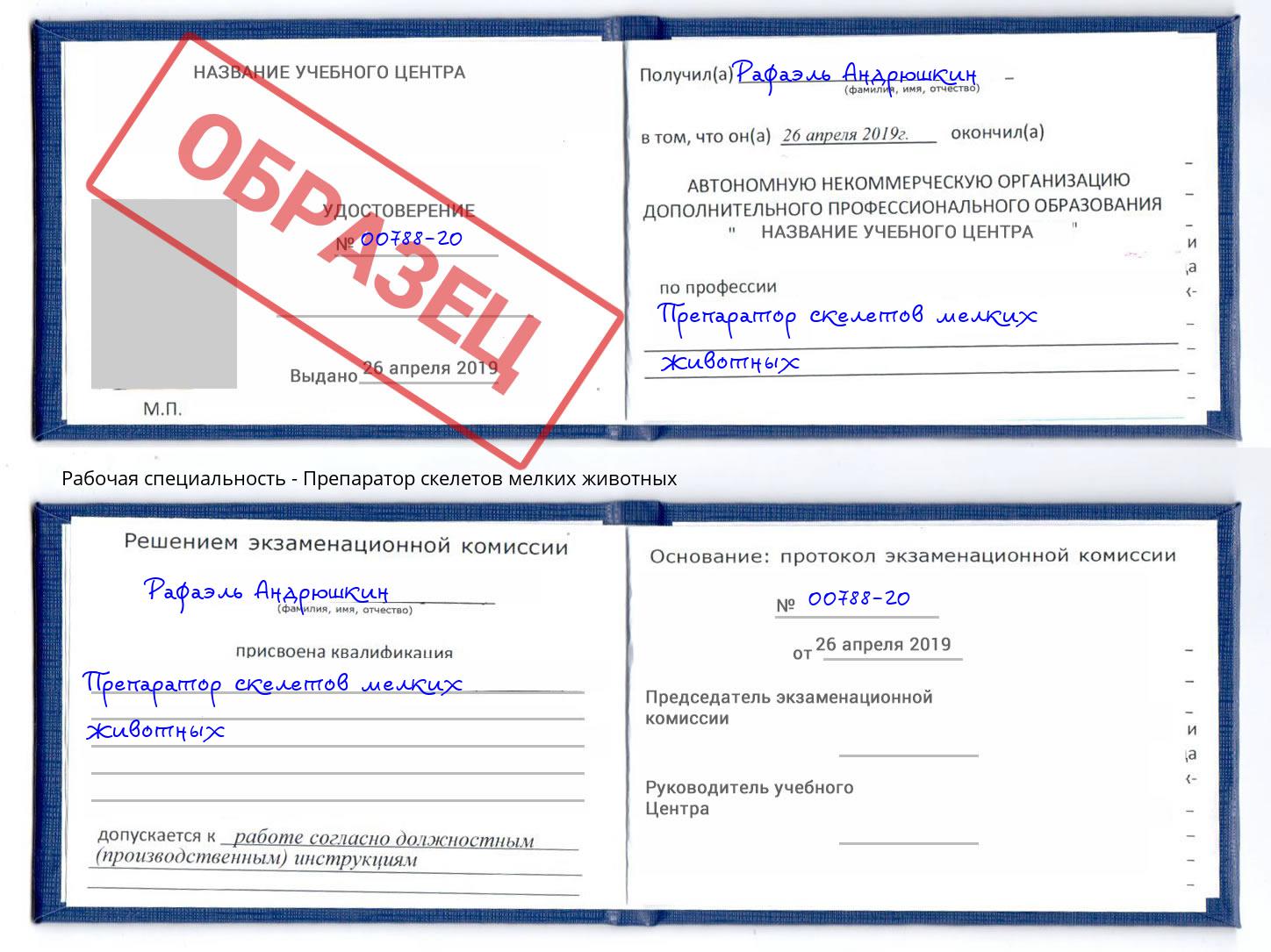 Препаратор скелетов мелких животных Полевской